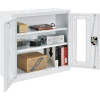 Global™ Clear View Wall Storage Cabinet Assembled 30"W x 12"D x 30"H Off White