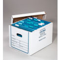 Corrugated Transfer File Record Storage Box With Lid 15x12x10 Pkg Of 20 Sets   